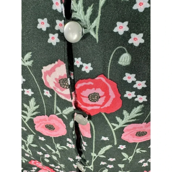 Matilda Jane Long Sleeve Button Front Top Size S FLORAL - Picture 3 of 7